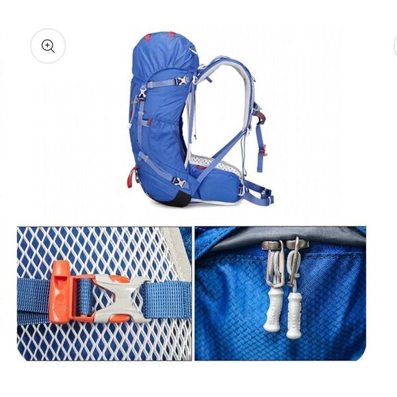 Ergonomic Camping‎ Hiking 40L Blue 420D Nylon Internal Frame Waterproof Backpack main image 7